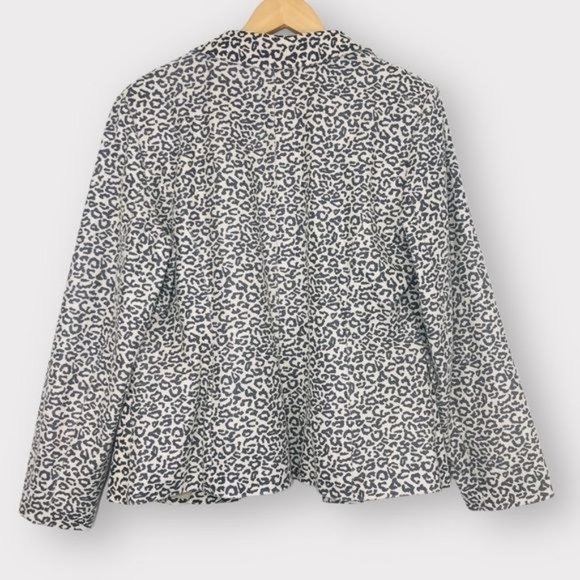 VAKKO for INC INTERNATIONAL Concepts Faux Suede Leopard Animal Print Blazer XL - Picture 4 of 9
